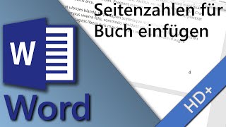 Word Seitenzahlen für Buch einfügen [upl. by Nospmas]