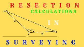 Resection in Surveying  How to Calculate Coordinates of Unknown Points in Surveying  Resection [upl. by Rafaelita836]