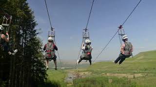 Phoenix Zip Line South Wales  Zip World Tower Colliery [upl. by Cad638]