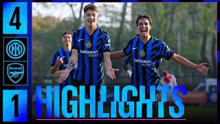 ANCORA POKER NERAZZURRO ⚽  INTER 41 ARSENAL  HIGHLIGHTS  YOUTH LEAGUE 2425 ⚫🔵 [upl. by Zohar341]