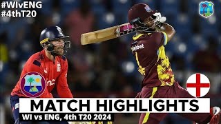 West indies vs england t20 highlight 2024  west indies vs england  wi vs ENG t20 highlight 2024 [upl. by Arretnahs]