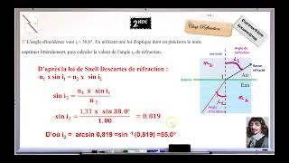 exercice réfraction totale [upl. by Jeannie]