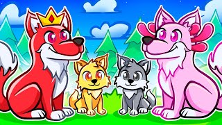 HAVING A Wolf Family In Roblox [upl. by Esilana]