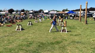 Woodchopping Final 250mm Standing Block Handicap Longford Show 191024 [upl. by Alin]