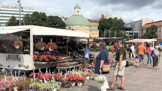 Walking tour in the downtown of Turku Finland  July 2023 [upl. by Goode699]