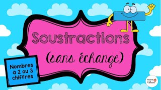 Les soustractions SANS échange 1er cycle [upl. by Erich816]