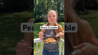 Healthy Peach Crumble 🍑  5Ingredient Easy Dessert [upl. by Nillek]