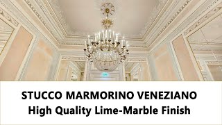 Stucco Marmorino Venziano  Authentic Venetian LimeMarble Finish [upl. by Erminie254]