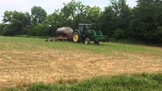 John Deere 6420 and 28 applicator [upl. by Eurydice]