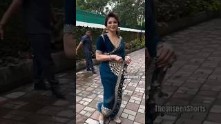 urvashi rautela in blue saree bollywood fashion saree makeup urvashirautela urvashi punjabi [upl. by Nyla835]