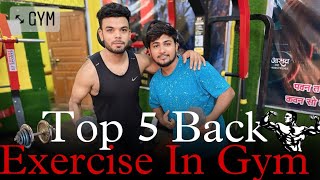 Top 5 Best Back Exercises In Gym 😱  Muscles gain in 7 days [upl. by Gilson]