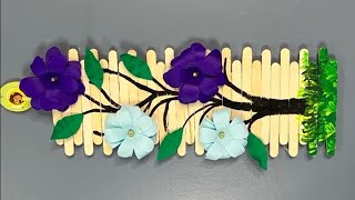 Elegant Wall Decor from IceCream Spoons  Creative Craft walldecor diycrafts diywalldecor [upl. by Alit]