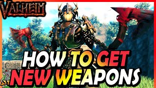 VALHEIM ASHLANDS UPDATE New Weapons How to Unlock And Craft Elemental Weapons [upl. by Ailemac]