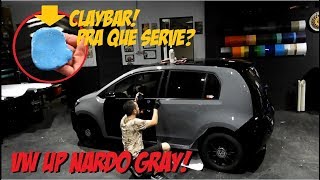 Envelopamento Vw Up Nardo Gray da Audi Dicas sobre a Claybar [upl. by Oric]