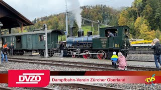 Bauma  DVZO DampfbahnVerein Zürich Oberland  Ferrovia a vapore dellOberland zurighese [upl. by Assirialc757]