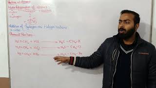 Reactions of Alkenes  Hydrohalogenation of Alkene  Ch12  10th class chemistry [upl. by Bouchier]