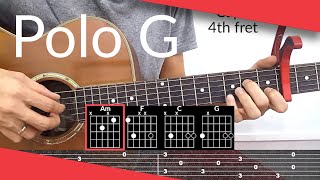 Black Hearted Polo G Guitar Tutorial  Tab Chords [upl. by Nerland]