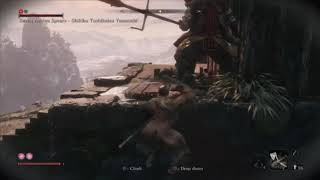 Sekiro  Seven Ashina Spears  Shikibu Toshikatsu Yamauchi fight  How to cheese [upl. by Ahsyek]