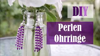 Perlen Ohrringe selber machen  DIY Schmuck Tutorial I leicht und schnell für Anfänger [upl. by Lennad]