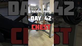 quotDay 42 of bulking Chest workout complete Building strength and size with every set 💪 ytshorts [upl. by Eciram456]