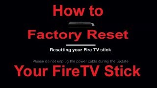 How to Factory Reset Amazon FireTV Stick [upl. by Aiselad]