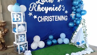 Christening Decoration Ideas  Baby Boy Christening Decoration [upl. by Ailisab]