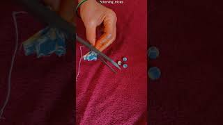 How to cover buttons with fabric tutorial❤️shorts diy fashion stitch handmade stitchingideas [upl. by Irollam277]