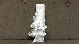 How to decorate a Baptism Christening Candle [upl. by Acirne]