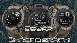 Solar Chronograph  Garmin 2X Tactical Solar Overview [upl. by Pickar222]