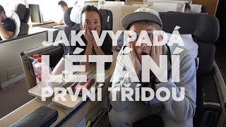 Jak vypadá letání první třídou z LA do Prahy   VLOG [upl. by Ondine780]