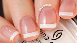 The EASIEST French Manicure Nail Tutorial Ever No Special Tools Needed  KELLI MARISSA [upl. by Uball394]