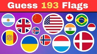 Can You Guess The 193 Flags Of The World🌎 All The Flags of the World [upl. by Leyes]