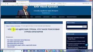 Что такое адресная строка что такое поисковая строка браузеров [upl. by Satsok]