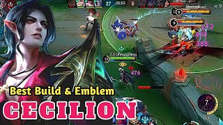 Buffed Cecilion Best Build and Emblem in Solo Rank [upl. by Jarrell]