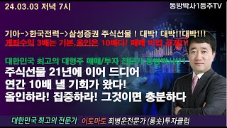 3월 유망종목과 3배10배종목은 주식선물삼성증권한국전력기아 [upl. by Sexela]