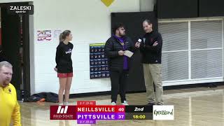 Neillsville Warriors at Pittsville Panthers  2024 WIAA Girls Basketball  Zaleski Sports [upl. by Acimaj]