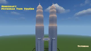 Minecraft  How to build KLCC Twin Towers  Petronas Twin Towers  Minecraft  Tutorial [upl. by Conn]