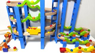 Marble run race ☆ TrixTrack wave slope 5 types of courses Assemble amp roll the ball [upl. by Dnomyaw656]