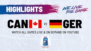 Highlights  Canada vs Germany  2023 IIHFWorlds [upl. by Ahsinad607]