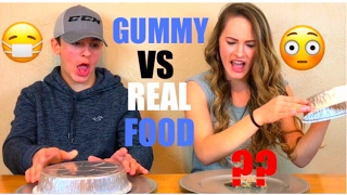 GUMMY VS REAL FOOD CHALLENGE [upl. by Dayle]