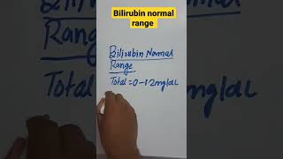 Bilirubin Normal range  Indirect vs direct bilirubin shorts viral [upl. by Aletha855]