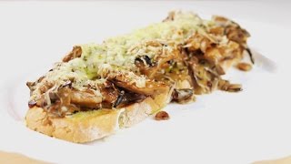 Cómo hacer tosta de pollo y champiñones [upl. by Signe]