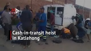 Cashintransit van looted after robbery [upl. by Soloman]