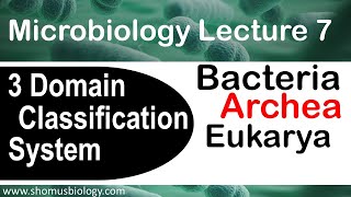 Microbiology lecture 7  3 domain classification system  Archea bacteria and eukarya [upl. by Yrneh]