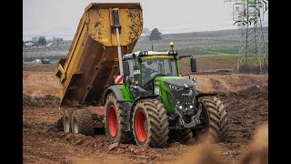 3 Traktoren im Baustelleneinsatz Fendt 942 2x JCB Fasttrac 4220 [upl. by Arraeit]