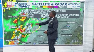 Helene strengthens into hurricane  Impacts on north Georgia [upl. by Atiz]