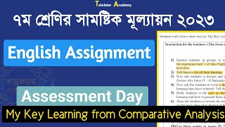 Class 7 English Assessment Day  my key learning from analysis  ৭ম শ্রেণি ইংরেজি ষান্মাসিক পরীক্ষা [upl. by Aretha]