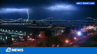 Staggering footage of lightning storm that started Bay Area fire complexes [upl. by Kendyl]