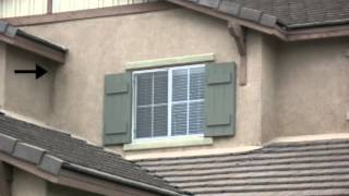 Moisture In Stucco Under Roof Overhang  Home Inspection Problems [upl. by Hewet625]