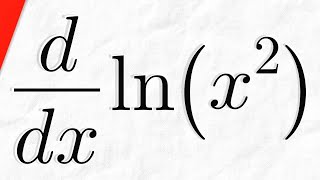 Derivative of lnx2 without Chain Rule and with  Calculus 1 Exercises [upl. by Rahs803]